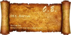 Ott Barna névjegykártya